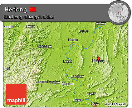 Physical 3D Map of Hedong