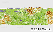 Physical Panoramic Map of the area around 24° 52' 30" N, 110° 34' 29" E