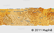 Political Panoramic Map of the area around 24° 52' 30" N, 110° 34' 29" E