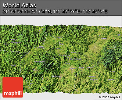Satellite 3D Map of the Area around 24° 52' 30" N, 112° 16' 30" E