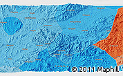 Political 3D Map of the area around 24° 52' 30" N, 113° 58' 29" E