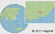 Savanna Style Location Map of the area around 24° 52' 30" N, 113° 58' 29" E