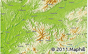 Physical Map of the area around 24° 52' 30" N, 113° 58' 29" E