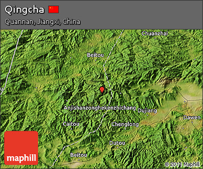 Satellite 3D Map of Qingcha
