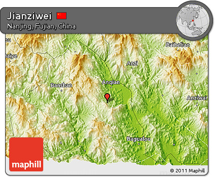 Physical 3D Map of Jianziwei