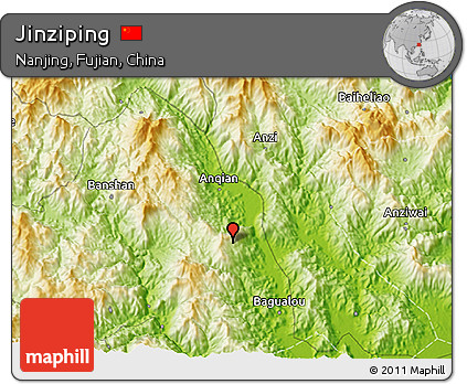 Physical 3D Map of Jinziping