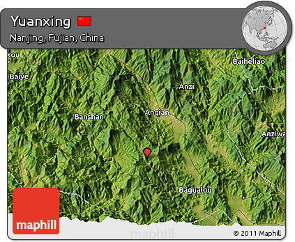 Satellite 3D Map of Yuanxing
