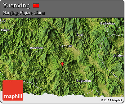 Satellite 3D Map of Yuanxing