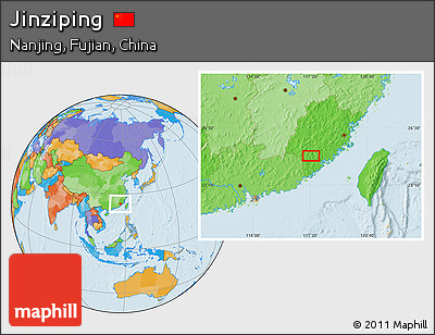 Political Location Map of Jinziping