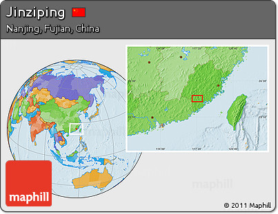 Political Location Map of Jinziping