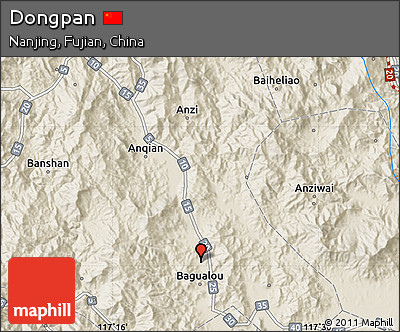 Shaded Relief Map of Dongpan