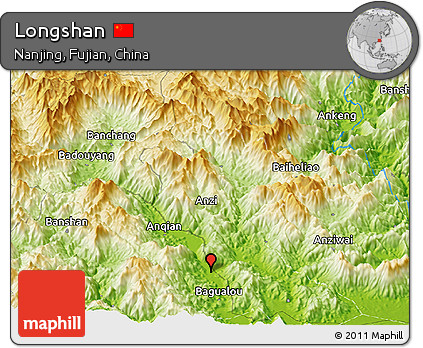 Physical Panoramic Map of Longshan