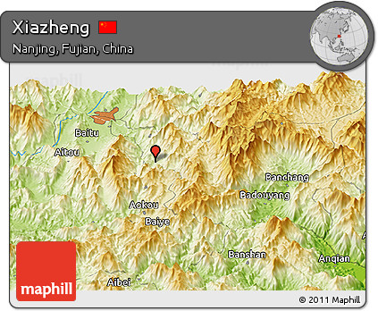 Physical Panoramic Map of Xiazheng