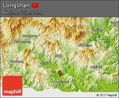 Physical Panoramic Map of Longshan