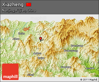 Physical Panoramic Map of Xiazheng
