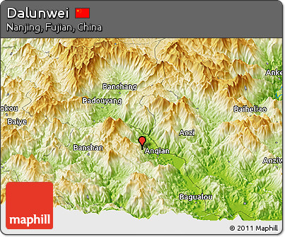 Physical Panoramic Map of Dalunwei
