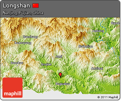 Physical Panoramic Map of Longshan