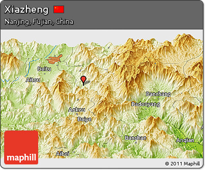 Physical Panoramic Map of Xiazheng