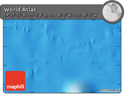 Physical Map of the Area around 24° 52' 30" N, 117° 13' 29" W