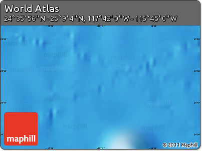 Physical Map of the Area around 24° 52' 30" N, 117° 13' 29" W