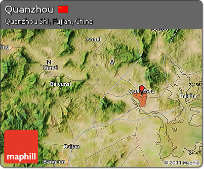 Satellite Map of Quanzhou