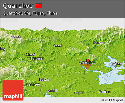 Physical Panoramic Map of Quanzhou