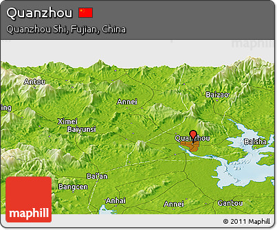 Physical Panoramic Map of Quanzhou