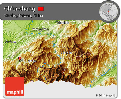 Physical 3D Map of Ch'ui-shang