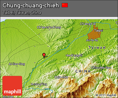Physical 3D Map of Chung-chuang-chieh