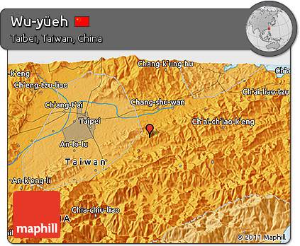Political 3D Map of Wu-yüeh