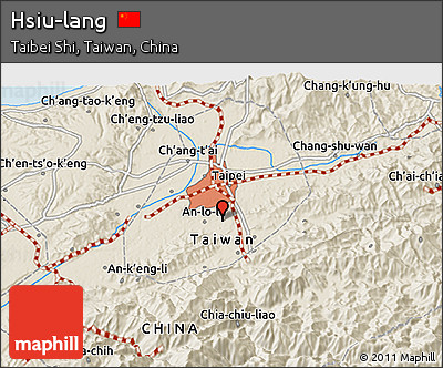 Shaded Relief 3D Map of Hsiu-lang