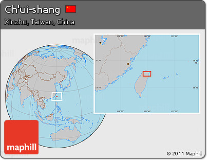 Gray Location Map of Ch'ui-shang