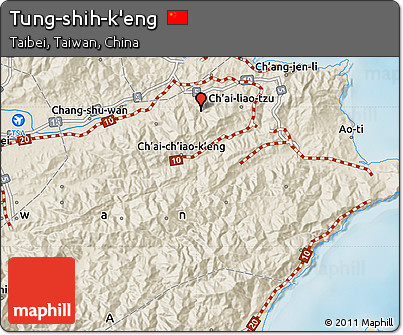 Shaded Relief Map of Tung-shih-k'eng