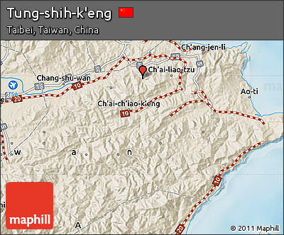Shaded Relief Map of Tung-shih-k'eng