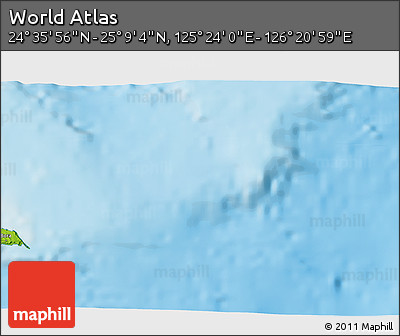 Physical 3D Map of the Area around 24° 52' 30" N, 125° 52' 30" E