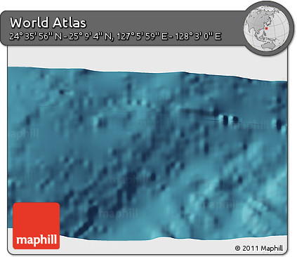 Satellite 3D Map of the Area around 24° 52' 30" N, 127° 34' 30" E