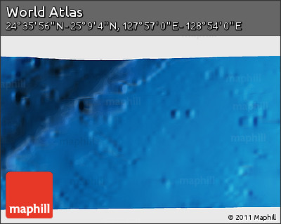 Physical 3D Map of the Area around 24° 52' 30" N, 128° 25' 30" E