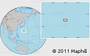 Gray Location Map of the area around 24° 52' 30" N, 138° 37' 30" E