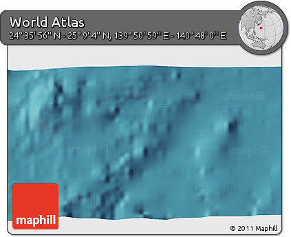 Satellite 3D Map of the Area around 24° 52' 30" N, 140° 19' 29" E