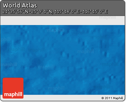 Physical 3D Map of the Area around 24° 52' 30" N, 146° 16' 30" E