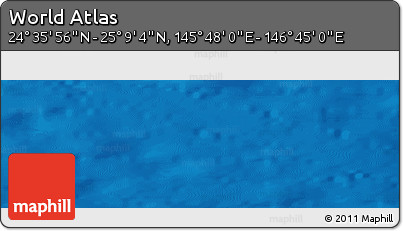 Physical Panoramic Map of the Area around 24° 52' 30" N, 146° 16' 30" E
