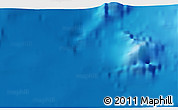 Shaded Relief 3D Map of the area around 24° 52' 30" N, 147° 58' 29" E