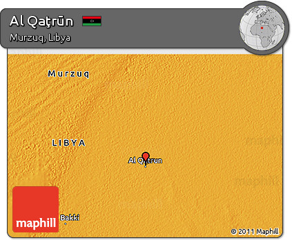 Political 3D Map of Al Qaţrūn