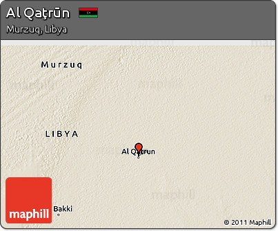 Shaded Relief 3D Map of Al Qaţrūn