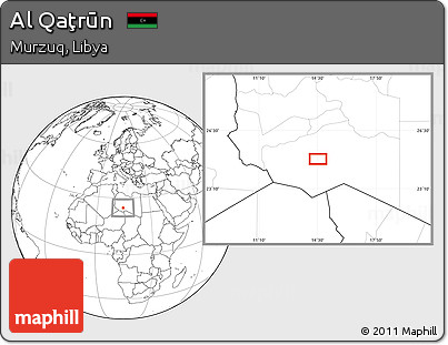 Blank Location Map of Al Qaţrūn