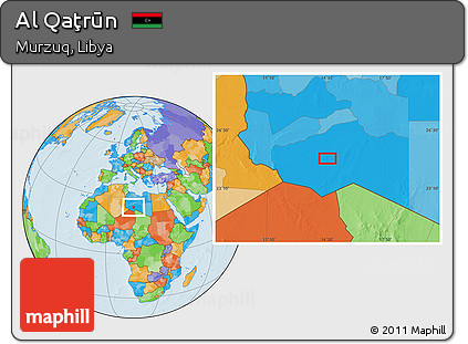 Political Location Map of Al Qaţrūn