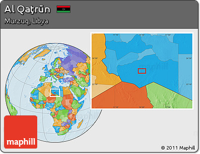 Political Location Map of Al Qaţrūn
