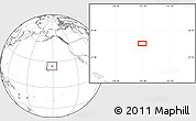 Blank Location Map of the area around 24° 52' 30" N, 151° 13' 29" W