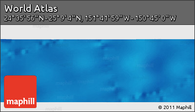 Physical Panoramic Map of the Area around 24° 52' 30" N, 151° 13' 29" W