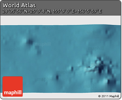 Satellite 3D Map of the Area around 24° 52' 30" N, 155° 37' 30" E